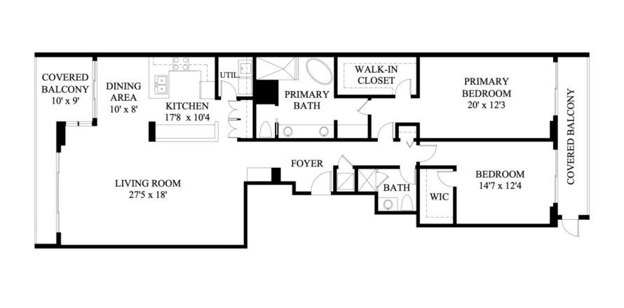 Condo in West Palm Beach, Florida, 2 bedrooms  № 747994