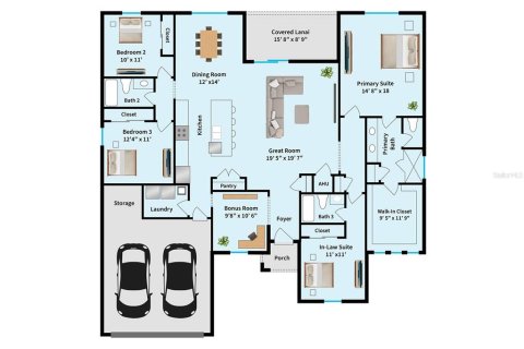 House in North Port, Florida 4 bedrooms, 214.23 sq.m. № 1866443 - photo 25