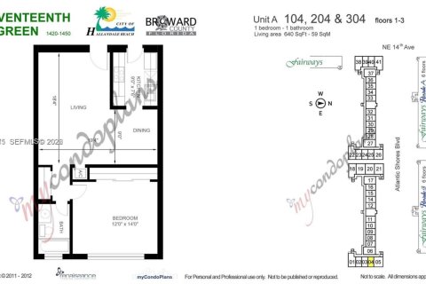 Condo in Hallandale Beach, Florida, 1 bedroom  № 2081035 - photo 9