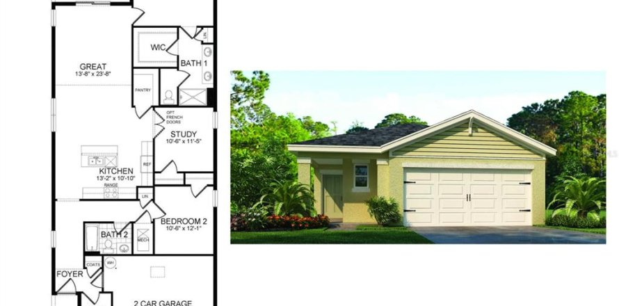 House in Davenport, Florida 3 bedrooms, 150.97 sq.m. № 1574105
