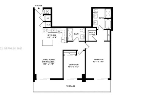 Apartment in Hallandale Beach, Florida 2 bedrooms, 110.09 sq.m. № 2002980 - photo 27