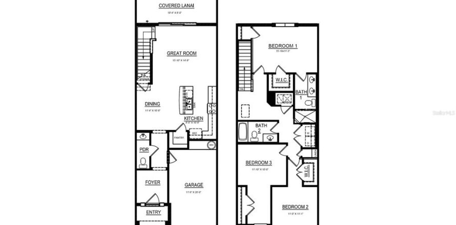 Touwnhouse à ANGELINE à Land O' Lakes, Floride 3 chambres, 155.43 m2 № 1789271
