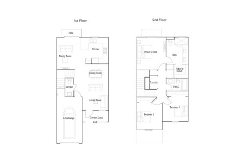 Townhouse floor plan «134SQM BORDEAUX», 3 bedrooms in SUNSET PINES