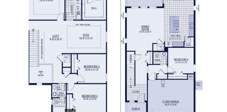 Villa ou maison à BridgeWater by William Ryan Homes à Lakeland, Floride 4 pièces, 231 m2 № 302563