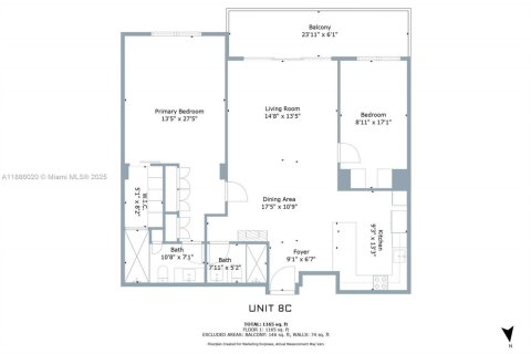 Condominio en venta en Miami Beach, Florida, 2 dormitorios, 111.2 m2 № 1933705 - foto 27