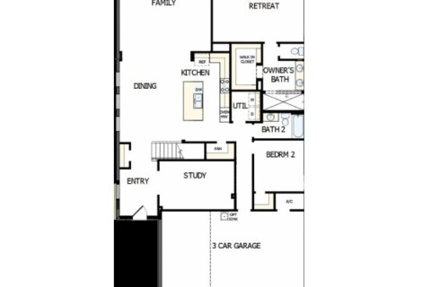 House floor plan «North River Ranch - Cottage Series», 3 bedrooms in North River Ranch - Cottage Series