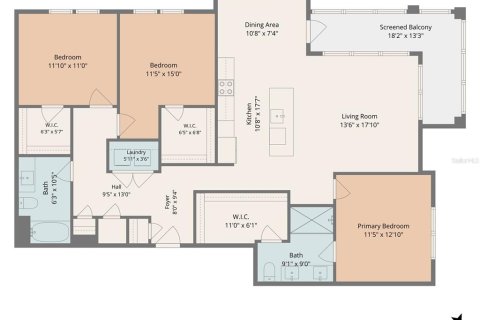 Apartment in Nokomis, Florida 3 bedrooms, 137.96 sq.m. № 2196227 - photo 2