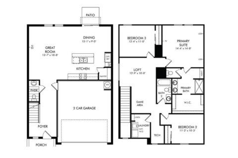 House floor plan «House», 3 bedrooms in Monroe Meadows
