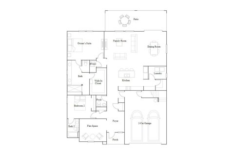 House floor plan «205SQM», 2 bedrooms in SOUTHSHORE BAY