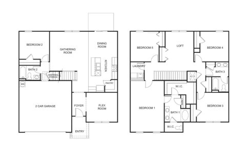 House floor plan «House», 5 bedrooms in River Glen Express by D.R. Horton