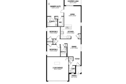 House floor plan «4230 San Rocco Way», 3 rooms in Villamar by Express Homes