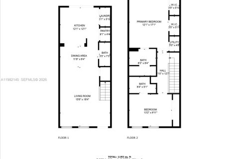Купить таунхаус в Плантация, Флорида 2 спальни, 118.91м2, № 2045030 - фото 28