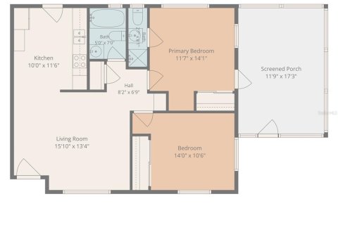 Appartement à louer à Saint Petersburg, Floride: 2 chambres, 74.32 m2 № 2386247 - photo 9