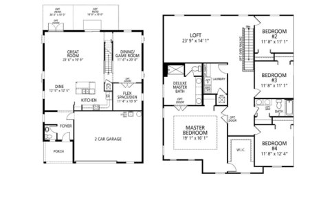 House floor plan «House», 4 bedrooms in Village Park by Maronda Homes