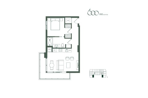 Property floor plan «Apartment», 1 bedroom in 600 MIami Worldcenter