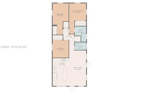 House in North Miami Beach, Florida 3 bedrooms, 106.28 sq.m. № 2030057 - photo 2