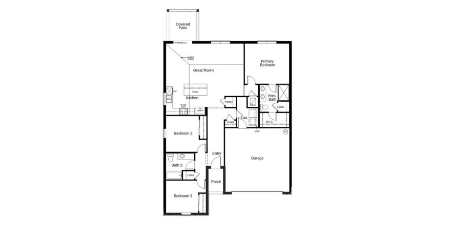 Townhouse floor plan «143SQM 69», 3 bedrooms in SUMMERLIN GROVES