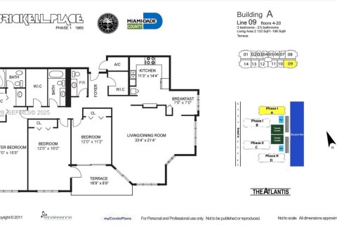 Condo in Miami, Florida, 3 bedrooms  № 1986845 - photo 19