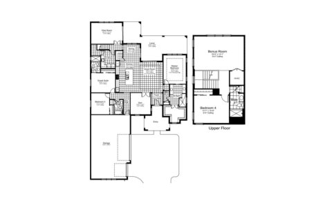 Планировка виллы или дома «House» 4 спальни в ЖК Everly