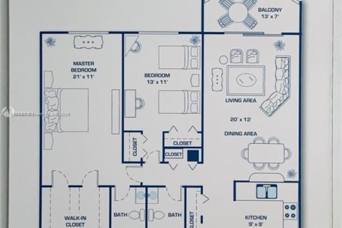 Condo in Miami, Florida, 2 bedrooms  № 1703876 - photo 24