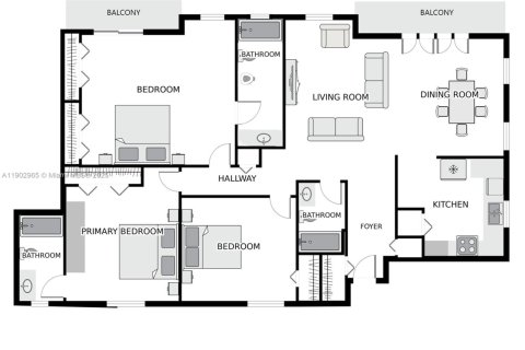 Condo in Surfside, Florida, 3 bedrooms  № 1954264 - photo 15