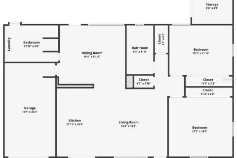 House in Clermont, Florida 2 bedrooms, 118.08 sq.m. № 1899948 - photo 13