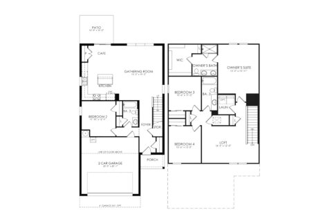 Планировка виллы или дома «205SQM» 4 спальни в ЖК SERENOA LAKES