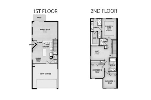 Townhouse floor plan «161SQM REAGAN», 3 bedrooms in WYNDRUSH CREEK