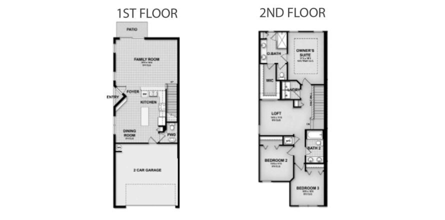 Townhouse floor plan «161SQM REAGAN», 3 bedrooms in WYNDRUSH CREEK