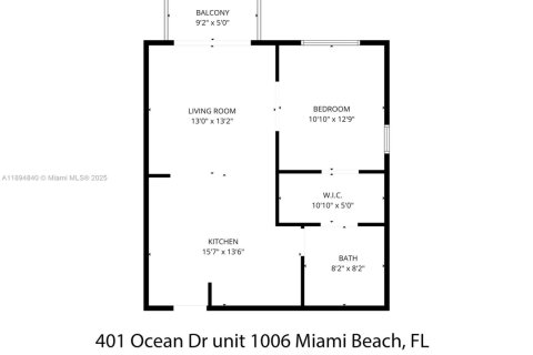 Снять в аренду кондоминиум в Майами-Бич, Флорида 1 спальня, 60.76м2, № 1950036 - фото 18