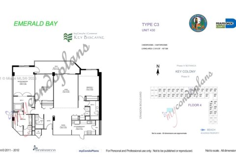 Condominio en alquiler en Key Biscayne, Florida, 3 dormitorios, 185.9 m2 № 1934125 - foto 24