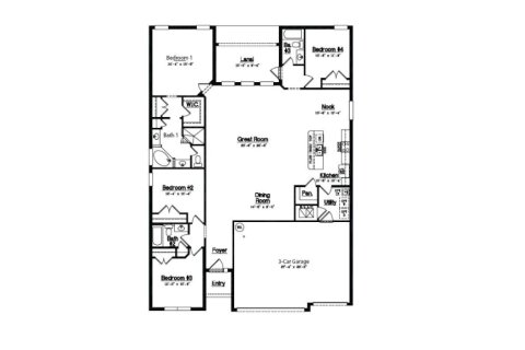 House floor plan «4BR-2», 4 bedrooms in Victoria Oaks