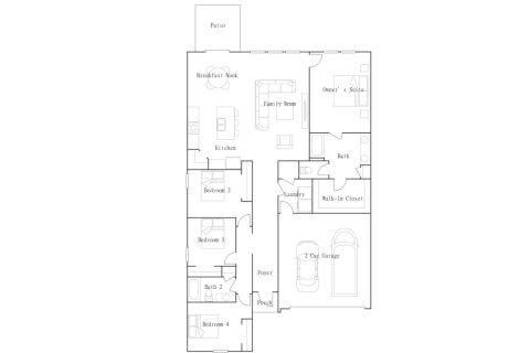 Townhouse floor plan «4BR-2», 4 bedrooms in Cascades - Grand Collection