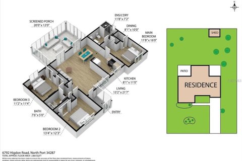 House in North Port, Florida 3 bedrooms, 110.74 sq.m. № 1851536 - photo 22