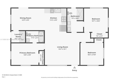 Casa en venta en Pompano Beach, Florida, 3 dormitorios, 112.88 m2 № 1954028 - foto 29