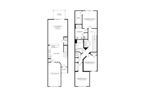Townhouse floor plan «157SQM», 3 bedrooms in BELLE HAVEN