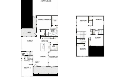 House floor plan «House», 5 bedrooms in Seabrook Village 50’ Rear Entry