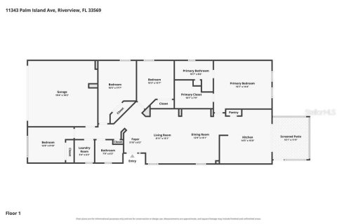 Villa ou maison à louer à Riverview, Floride: 4 chambres, 153.75 m2 № 2384354 - photo 2