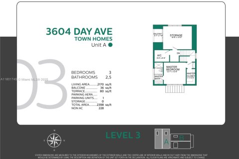 Townhouse in Miami, Florida 4 bedrooms, 201.6 sq.m. № 1958616 - photo 12