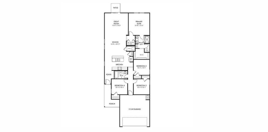 House in Palm Coast, Florida 4 bedrooms, 149.29 sq.m. № 1805022