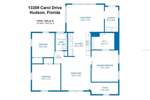House in Hudson, Florida 3 bedrooms, 117.43 sq.m. № 2420177 - photo 3