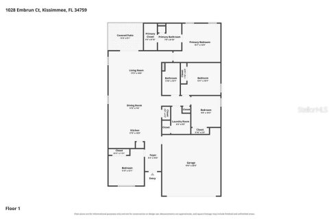 Villa ou maison à louer à Kissimmee, Floride: 4 chambres, 158.58 m2 № 2415596 - photo 2