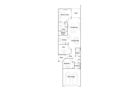 Townhouse floor plan «145SQM ORCHID», 2 bedrooms in BISCAYNE LANDING