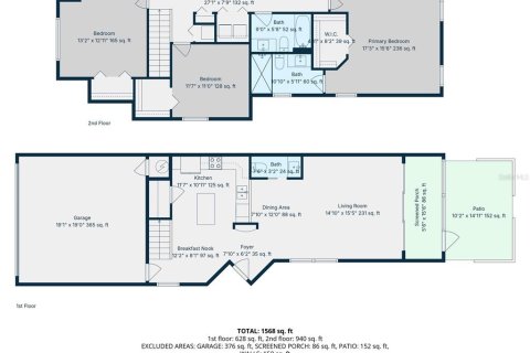 Adosado en venta en Palm Harbor, Florida, 3 dormitorios, 157.93 m2 № 2227053 - foto 10