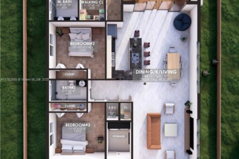 House in Miami, Florida 3 bedrooms, 103.49 sq.m. № 1863543 - photo 18