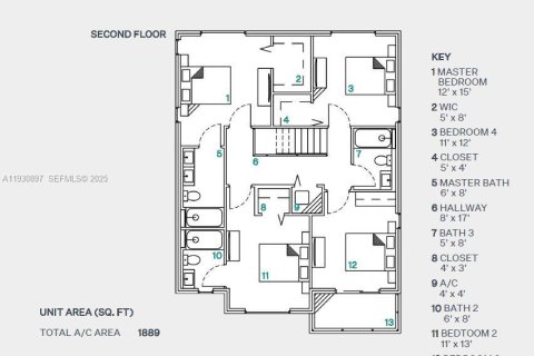 Снять в аренду виллу или дом в Флорида-Сити, Флорида 5 спален, 176.7м2, № 2034491 - фото 23