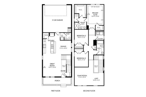 Townhouse floor plan «184SQM FAULKNER», 3 bedrooms in SILVERLEAF RESERVE BUNGALOWS