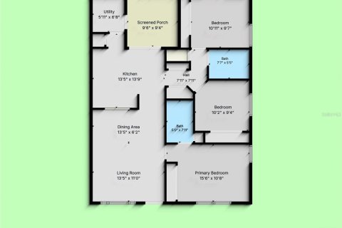 Townhouse in Titusville, Florida 3 bedrooms, 95.69 sq.m. № 2157529 - photo 8