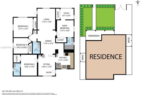 Casa en alquiler en Miami, Florida, 4 dormitorios № 2083609 - foto 25