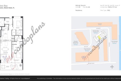 Снять в аренду кондоминиум в Майами, Флорида 2 спальни, 111.3м2, № 1990514 - фото 26